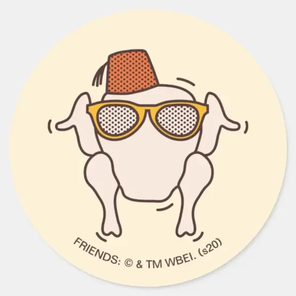 FRIENDS™___Friendsgiving_Classic_Round_Sticker_1 FRIENDS™ Friendsgiving Classic Round Sticker