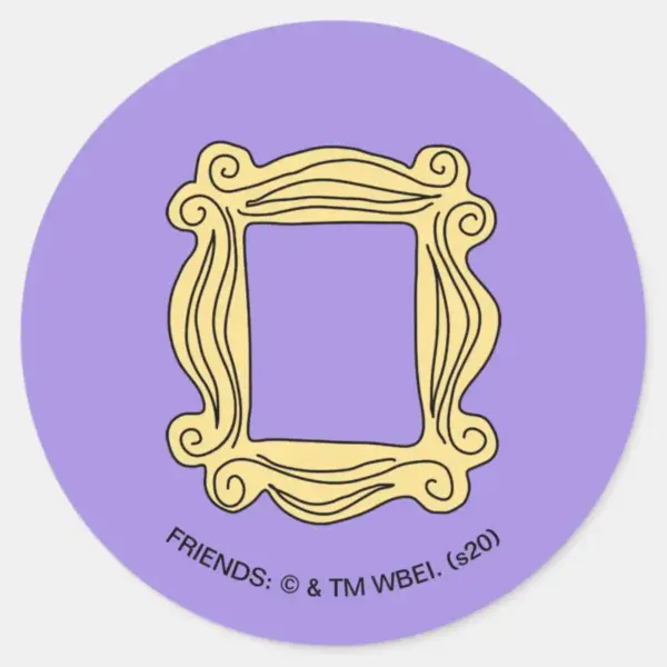 FRIENDS™___Peephole_Frame_Classic_Round_Sticker_1 FRIENDS™ Peephole Frame Classic Round Sticker