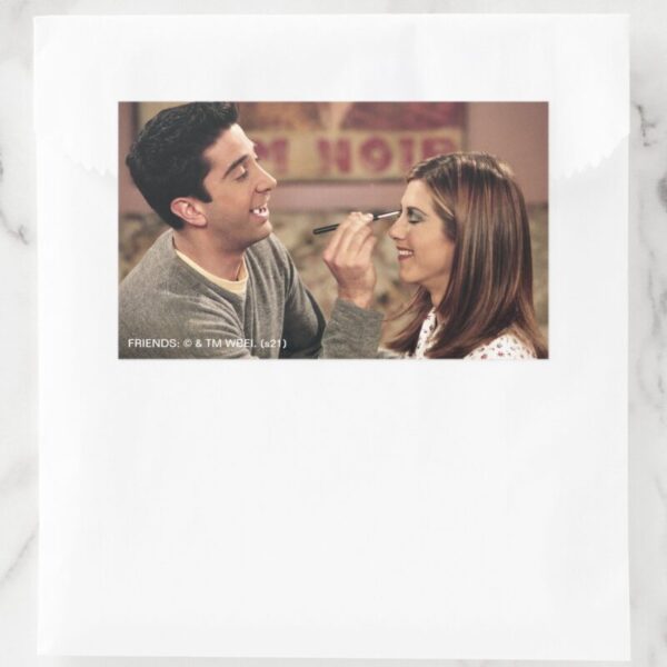 FRIENDS™___Ross_Does_Rachel's_Makeup_Rectangular_Sticker_4 FRIENDS™ Ross Does Rachels Makeup Rectangular Sticker
