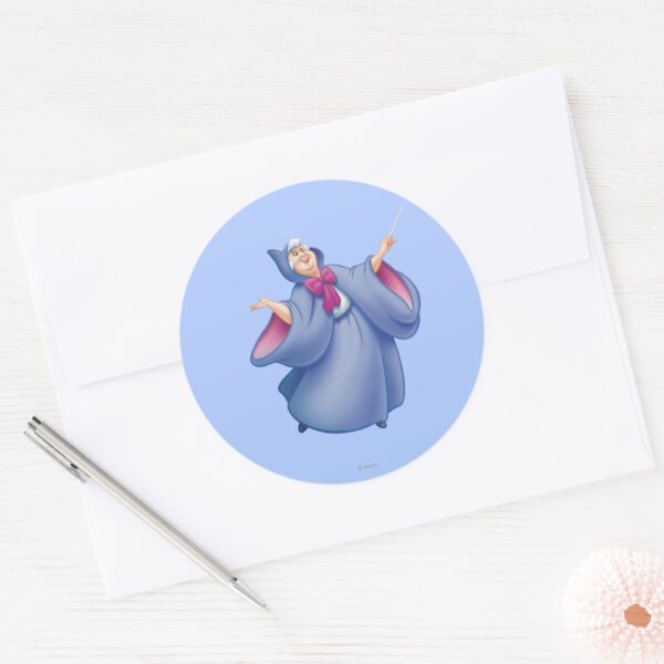 Fairy_Godmother_Classic_Round_Sticker_3 Fairy Godmother Classic Round Sticker
