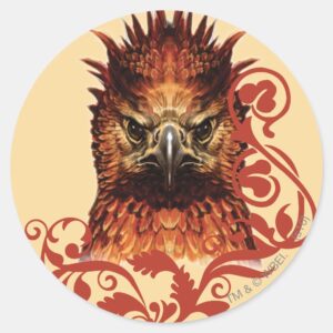 Fawkes Staring Classic Round Sticker