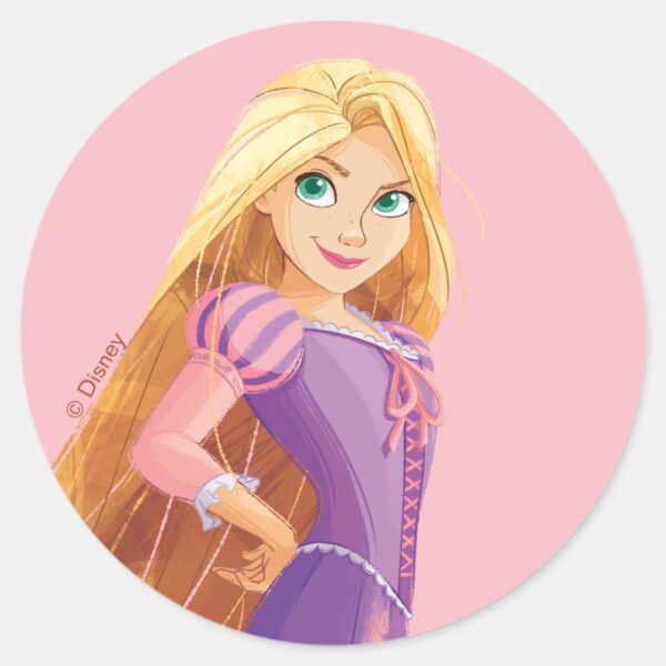 Fierce_&_Fearless_Rapunzel_Classic_Round_Sticker_1 Fierce Fearless Rapunzel Classic Round Sticker