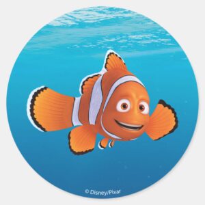 Finding_Dory_Marlin_Classic_Round_Sticker_1 Finding Dory Marlin Classic Round Sticker