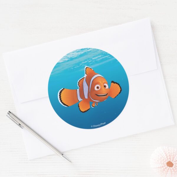 Finding_Dory_Marlin_Classic_Round_Sticker_3 Finding Dory Marlin Classic Round Sticker