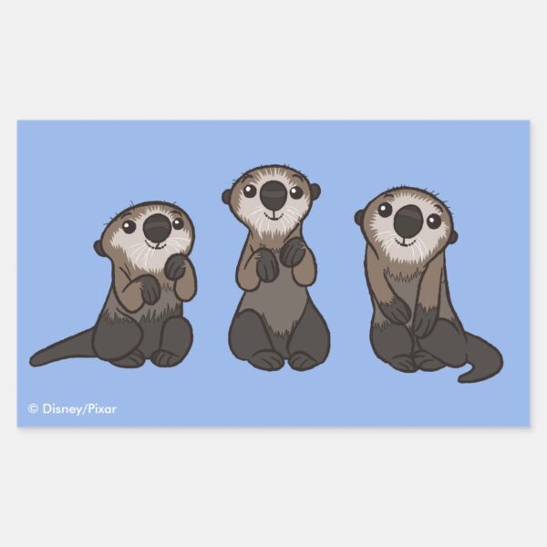 Finding_Dory_Otters_Rectangular_Sticker_1 Finding Dory Otters Rectangular Sticker