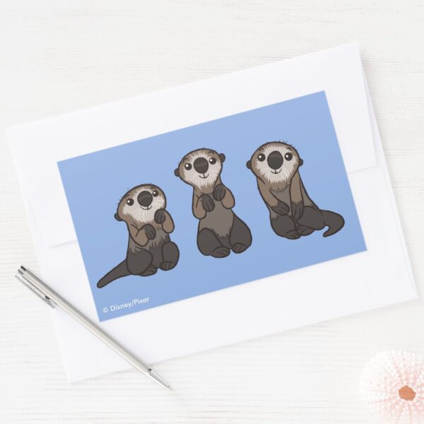 Finding_Dory_Otters_Rectangular_Sticker_3 Finding Dory Otters Rectangular Sticker