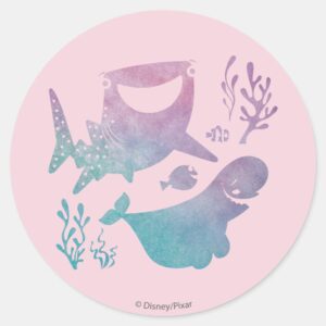 Finding Dory Watercolor Graphic Classic Round Sticker