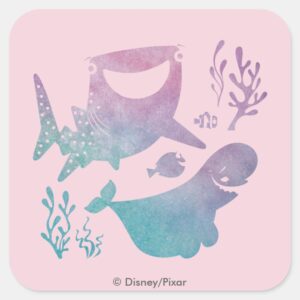 Finding Dory Watercolor Graphic Square Sticker