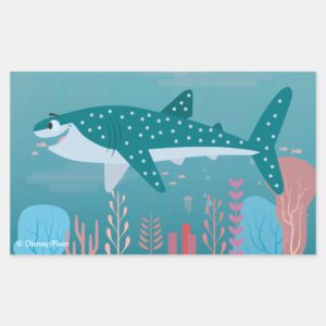 Finding_Dory___Destiny_the_Whale_Shark_Rectangular_Sticker_1 Finding Dory Destiny The Whale Shark Rectangular Sticker