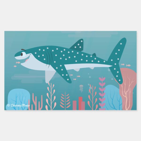Finding_Dory___Destiny_the_Whale_Shark_Rectangular_Sticker_1 Finding Dory Destiny The Whale Shark Rectangular Sticker