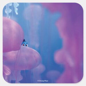Finding Dory Hide And Seek Jellyfish Square Sticker