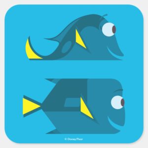 Finding Dory Jenny And Charlie Square Sticker