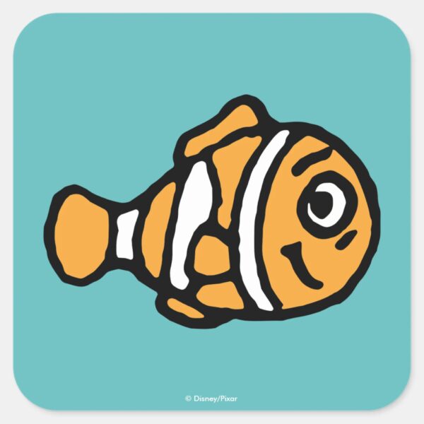 Finding_Dory___Marlin_Cartoon_Square_Sticker_1 Finding Dory Marlin Cartoon Square Sticker