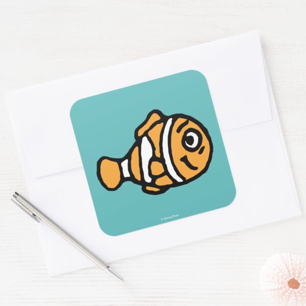 Finding_Dory___Marlin_Cartoon_Square_Sticker_3 Finding Dory Marlin Cartoon Square Sticker