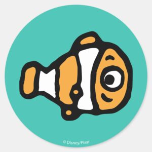 Finding Dory Nemo Cartoon Classic Round Sticker