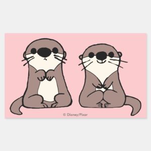 Finding_Dory___Otter_Cartoon_Rectangular_Sticker_1 Finding Dory Otter Cartoon Rectangular Sticker