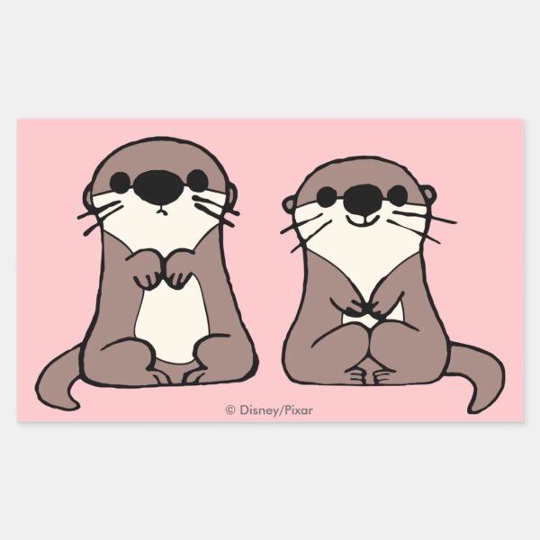 Finding_Dory___Otter_Cartoon_Rectangular_Sticker_1 Finding Dory Otter Cartoon Rectangular Sticker
