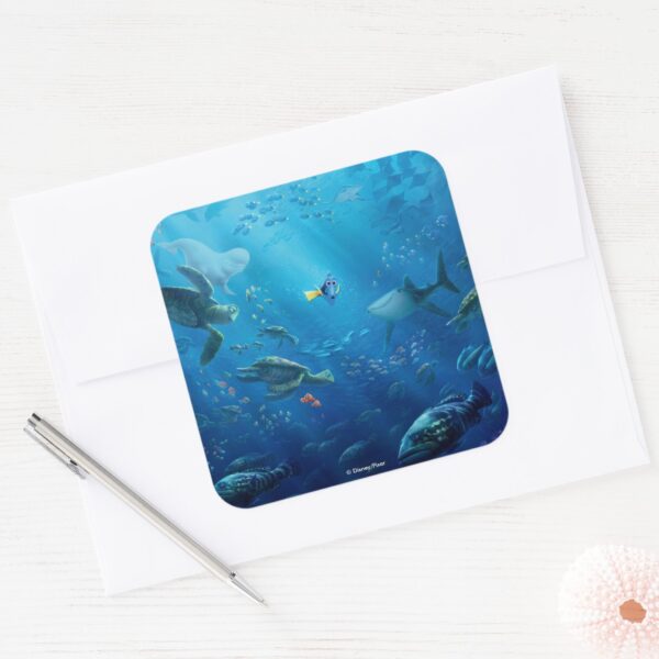 Finding_Dory___Poster_Art_Square_Sticker_3 Finding Dory Poster Art Square Sticker