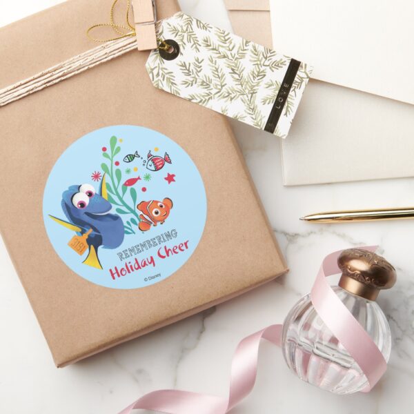 Finding_Dory___Remembering_Holiday_Cheer_Classic_Round_Sticker_5 Finding Dory Remembering Holiday Cheer Classic Round Sticker