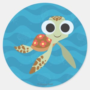 Finding_Dory___Squirt_Classic_Round_Sticker_1 Finding Dory Squirt Classic Round Sticker