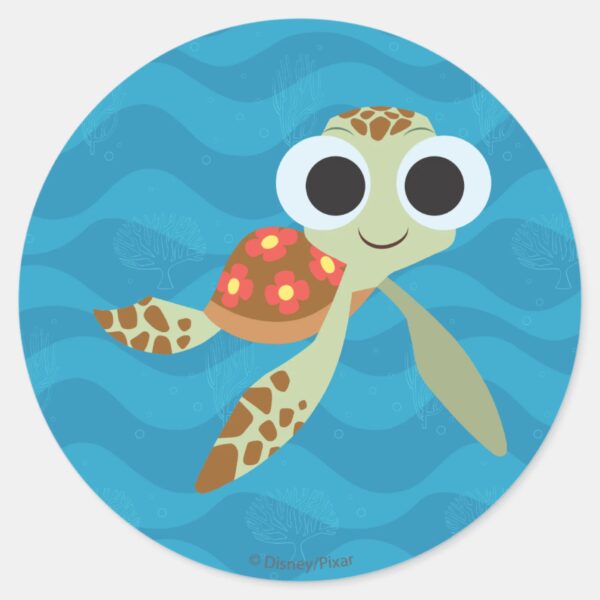 Finding_Dory___Squirt_Classic_Round_Sticker_1 Finding Dory Squirt Classic Round Sticker