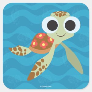 Finding_Dory___Squirt_Square_Sticker_1 Finding Dory Squirt Square Sticker
