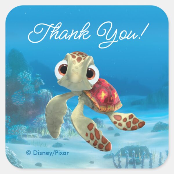 Finding Nemo Squirt Thank You Square Sticker