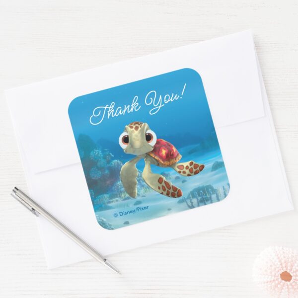 Finding Nemo Squirt Thank You Square Sticker