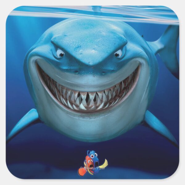 Finding_Nemo___Bruce_Grinning_Square_Sticker_1 Finding Nemo Bruce Grinning Square Sticker
