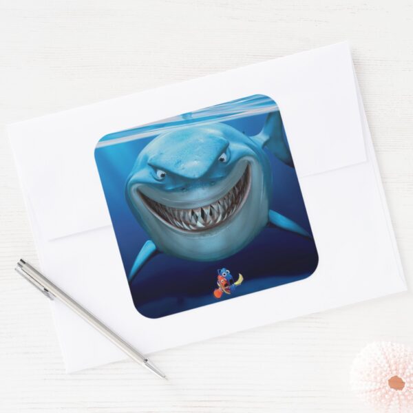 Finding_Nemo___Bruce_Grinning_Square_Sticker_3 Finding Nemo Bruce Grinning Square Sticker