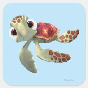 Finding_Nemo___Squirt_Floating_Square_Sticker_1 Finding Nemo Squirt Floating Square Sticker