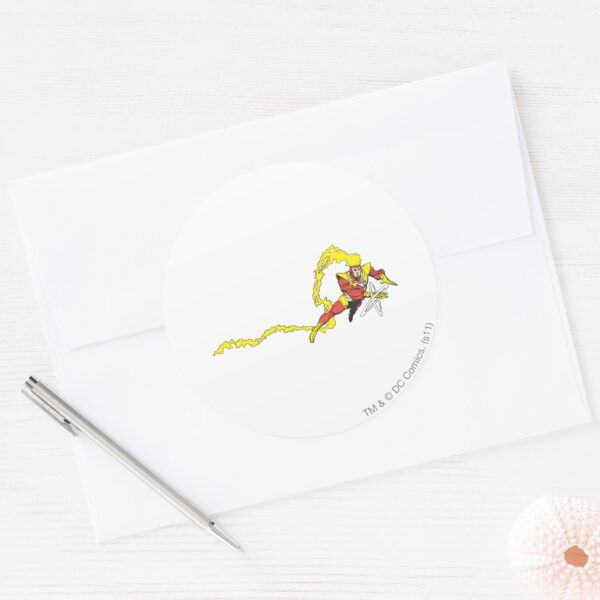 Firestorm Trail Of Flames Classic Round Sticker