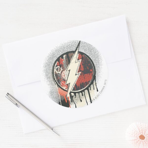 Flash_-_Twisted_Innocence_Symbol_Classic_Round_Sticker_3 Flash Twisted Innocence Symbol Classic Round Sticker