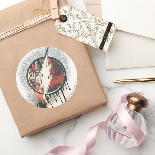 Flash_-_Twisted_Innocence_Symbol_Classic_Round_Sticker_5 Flash Twisted Innocence Symbol Classic Round Sticker