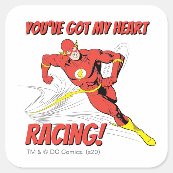 Flash_-_You've_Got_My_Heart_Racing_Valentine_Square_Sticker_1 Flash Youve Got My Heart Racing Valentine Square Sticker