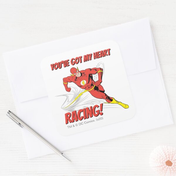 Flash_-_You've_Got_My_Heart_Racing_Valentine_Square_Sticker_3 Flash Youve Got My Heart Racing Valentine Square Sticker