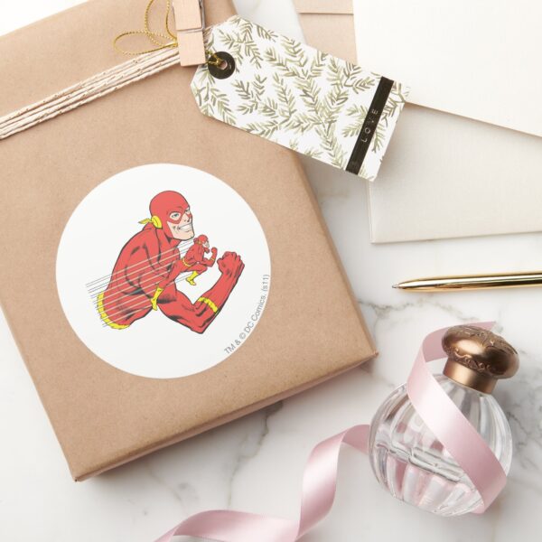 Flash_Bust_View_Classic_Round_Sticker_5 Flash Bust View Classic Round Sticker