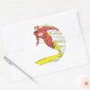 Flash_Leaps_Left_Classic_Round_Sticker_3 Flash Leaps Left Classic Round Sticker