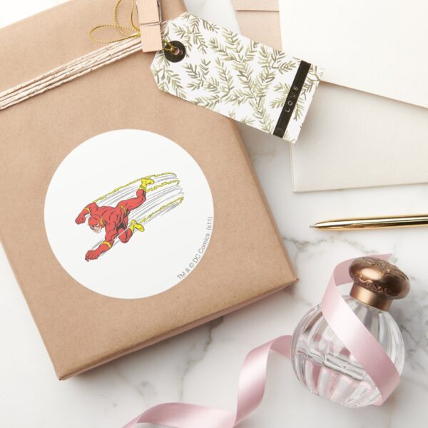 Flash Lunges Left Classic Round Sticker