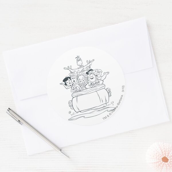 Flintstones_Families1_Classic_Round_Sticker_3 Flintstones Families1 Classic Round Sticker