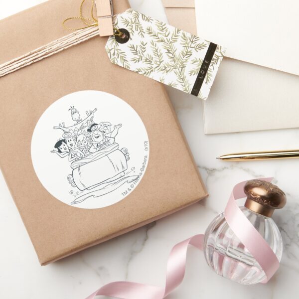 Flintstones_Families1_Classic_Round_Sticker_5 Flintstones Families1 Classic Round Sticker