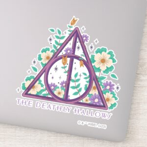 Floral_Deathly_Hallows_Graphic_Sticker_1 Floral Deathly Hallows Graphic Sticker