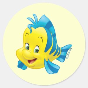 Flounder_Classic_Round_Sticker_1 Flounder Classic Round Sticker