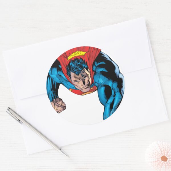 Flying_towards_the_screen_classic_round_sticker_3 Flying Towards The Screen Classic Round Sticker