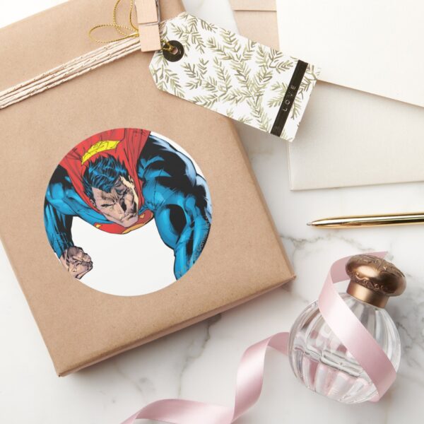 Flying_towards_the_screen_classic_round_sticker_5 Flying Towards The Screen Classic Round Sticker