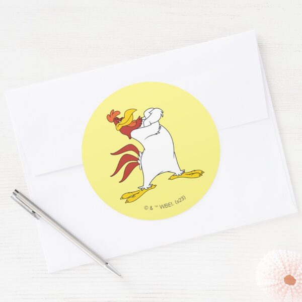 Foghorn_Leghorn_Arms_Crossed_Classic_Round_Sticker_3 Foghorn Leghorn Arms Crossed Classic Round Sticker