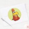 Foghorn_Leghorn_Closeup_Classic_Round_Sticker_3 Foghorn Leghorn Closeup Classic Round Sticker
