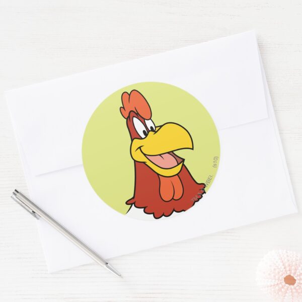 Foghorn_Leghorn_Closeup_Classic_Round_Sticker_3 Foghorn Leghorn Closeup Classic Round Sticker
