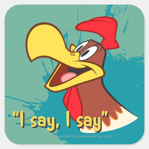 Foghorn_Looking_Up_Square_Sticker_1 Foghorn Looking Up Square Sticker