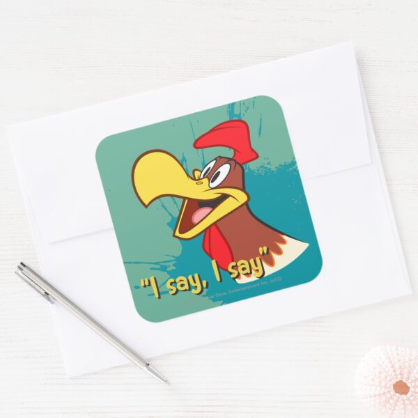 Foghorn_Looking_Up_Square_Sticker_3 Foghorn Looking Up Square Sticker
